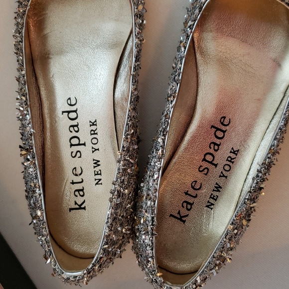 Kate Spade "buckle up" metallic tweed flats - worn once! - Picture 7 of 9